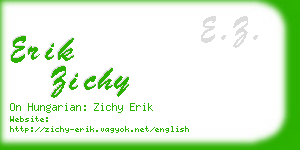 erik zichy business card